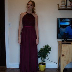 Wine Colored Bridesmaid Dress